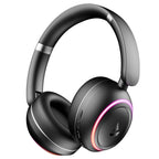 boAt Rockerz 480, RGB LEDs,6 Light Modes, 40mm Drivers,Beast Mode, 60H Battery, ENx Tech, App Support, Bluetooth Headphones, Wireless Over Ear Headphone with Mic (Black Sabre)