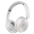 boAt Rockerz 480, RGB LEDs,6 Light Modes, 40mm Drivers,Beast Mode, 60H Battery, ENx Tech, App Support, Bluetooth Headphones, Wireless Over Ear Headphone with Mic (White Sabre)