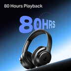 boAt Rockerz 512 ANC,(~40dB) Hybrid ANC, 80H Battery, 40mm Drivers, 40ms Low Latency, ENx Tech, App Support, Bluetooth Headphones, Wireless Headphone with Mic (Cosmic Black)