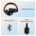 boAt Rockerz 512 ANC,(~40dB) Hybrid ANC, 80H Battery, 40mm Drivers, 40ms Low Latency, ENx Tech, App Support, Bluetooth Headphones, Wireless Headphone with Mic (Cosmic Black)