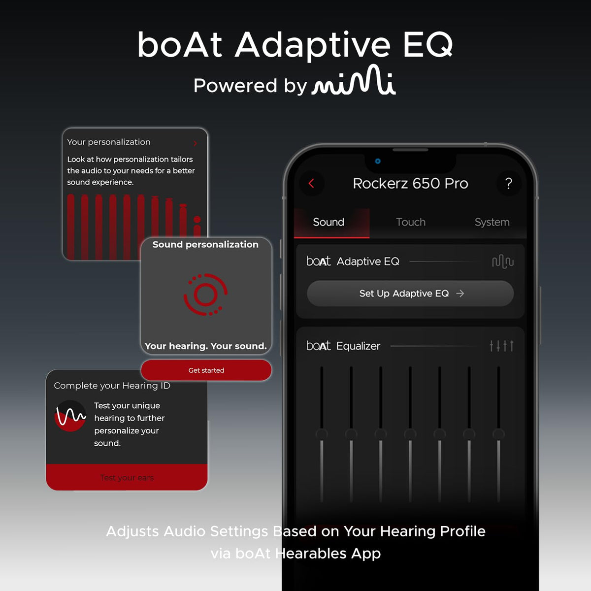 boAt Rockerz 650 Pro, Touch/Swipe Controls, Dolby Audio, 80Hrs Battery, 2Mics ENx, Fast Charge, App Support, Dual Pair, Bluetooth Over Ear Headphones with Mic (Iris Black)