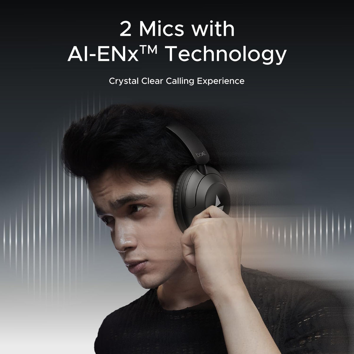 boAt Rockerz 650 Pro, Touch/Swipe Controls, Dolby Audio, 80Hrs Battery, 2Mics ENx, Fast Charge, App Support, Dual Pair, Bluetooth Over Ear Headphones with Mic (Iris Black)