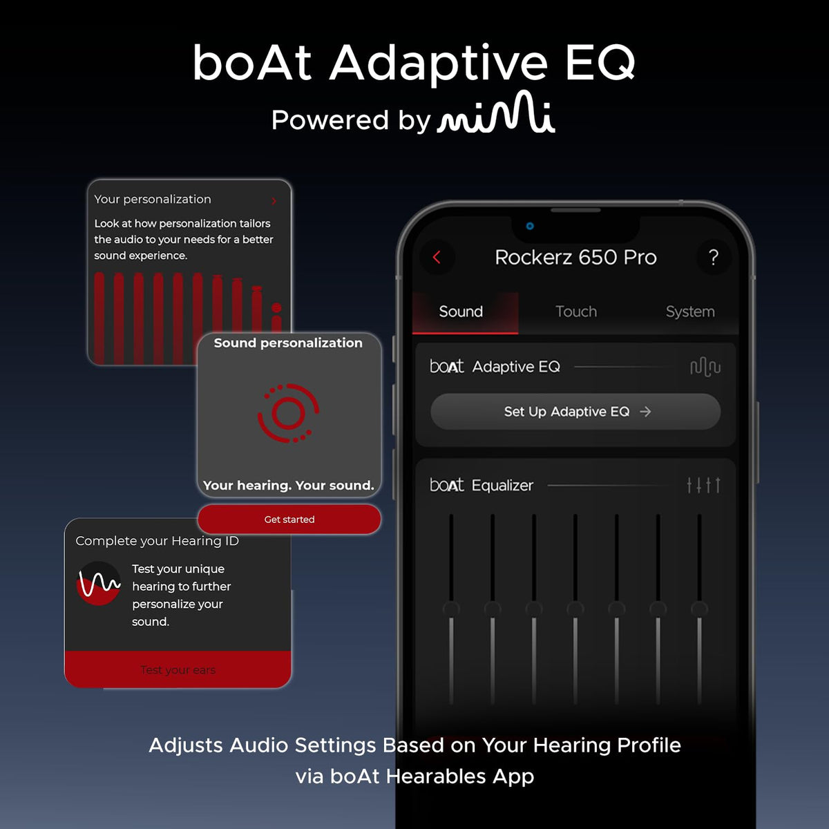 boAt Rockerz 650 Pro, Touch/Swipe Controls, Dolby Audio, 80Hrs Battery, 2Mics ENx, Fast Charge, App Support, Dual Pair, Bluetooth Over Ear Headphones with Mic(Starry Night)