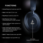 boAt Rockerz 650 Pro, Touch/Swipe Controls, Dolby Audio, 80Hrs Battery, 2Mics ENx, Fast Charge, App Support, Dual Pair, Bluetooth Over Ear Headphones with Mic(Starry Night)