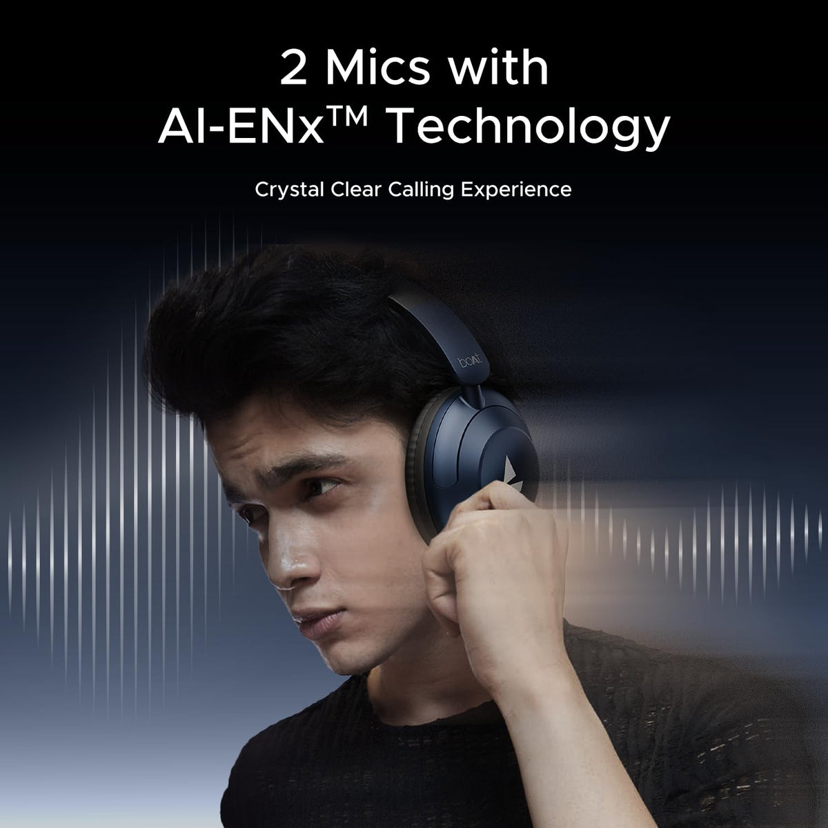 boAt Rockerz 650 Pro, Touch/Swipe Controls, Dolby Audio, 80Hrs Battery, 2Mics ENx, Fast Charge, App Support, Dual Pair, Bluetooth Over Ear Headphones with Mic(Starry Night)