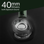 boAt Rockerz Plus 550 ANC, (~40dB) Hybrid ANC, 80Hrs Playback, 40ms Low Latency Beast Mode, 40mm Drivers, BT v5.4, Bluetooth Headphones, Wireless Headphone with Mic (Green Militia)