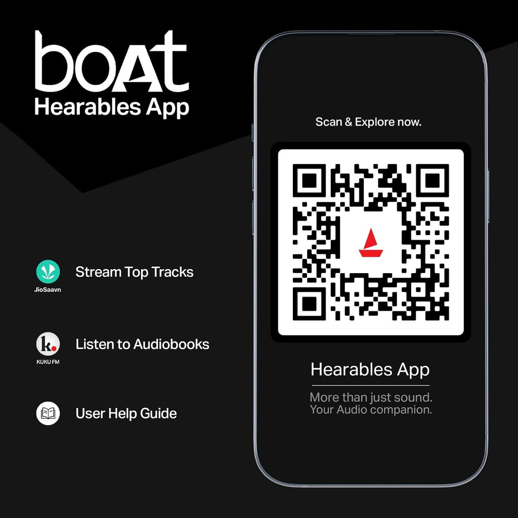 boAt Rockerz Plus 550, Customizable Earcups, 100H Battery, 50mm Drivers, Dual Pair, App Support, Bluetooth Headphones, Wireless Headphone with Mic (Black Psyche)