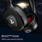 boAt Rockerz Plus 550 ANC, (~40dB) Hybrid ANC, 80Hrs Playback, 40ms Low Latency Beast Mode, 40mm Drivers, BT v5.4, Bluetooth Headphones, Wireless Headphone with Mic (Cosmic Black)