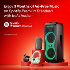 boAt Rockerz Plus 550, Customizable Earcups, 100H Battery, 50mm Drivers, Dual Pair, Stream Ad Free Music via App Support, Bluetooth Headphones, Wireless Headphone with Mic (Blue Psyche)