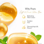 Pears Original Glycerin Soap Bar - Soft & Fresh Glow | With 98% Pure Glycerin & Mint Extract | For a Fresh Glow | With Plant Based Cleanser for Skin & Body | Paraben-free | 125 gms x 6