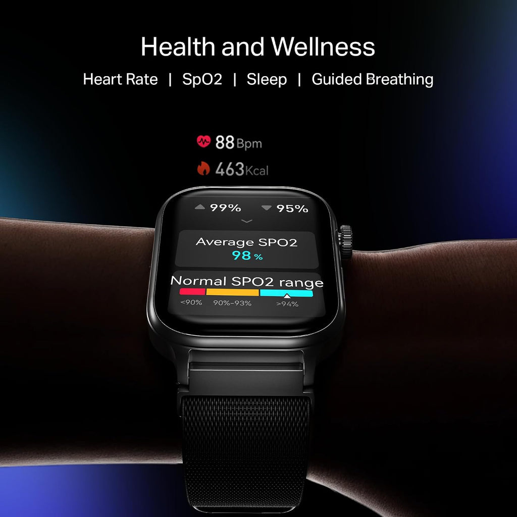 boAt Storm Infinity Plus w/20 Days Extensive Battery Life, Huge 680 mAh, Only Charge Once a Month, 1.96" Display, Functional Crown, Multiple Sports Modes, smart Watch for man & Woman (Sports Black)