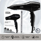 VEGA PROFESSIONAL Pro Dry 2400W Hair Dryer for Women & Men, Professional Blow Dryer with Cool Shot Button & Combination of 4 Heat & 2 Speed Settings, 16 Amp Plug, Salon Hair Styling at Home (VPMHD-03)