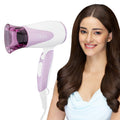 VEGA Blooming Air Foldable 1000-1200 Watts Hair Dryer for Women with Flexible Heat Setting & Detachable Nozzle,Automatic Overheat Cutout,Compact Quick Dry Blow Dryer(VHDH-05),(Made in India)