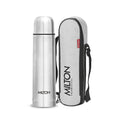 Milton Flip Lid 500 Thermosteel Water Bottle 500 ml, 24 Hr Hot and Cold I Leak Proof Lid with Jacket, ISI Certified I Vacuum Insulated I for Office, Gym, School I Silver
