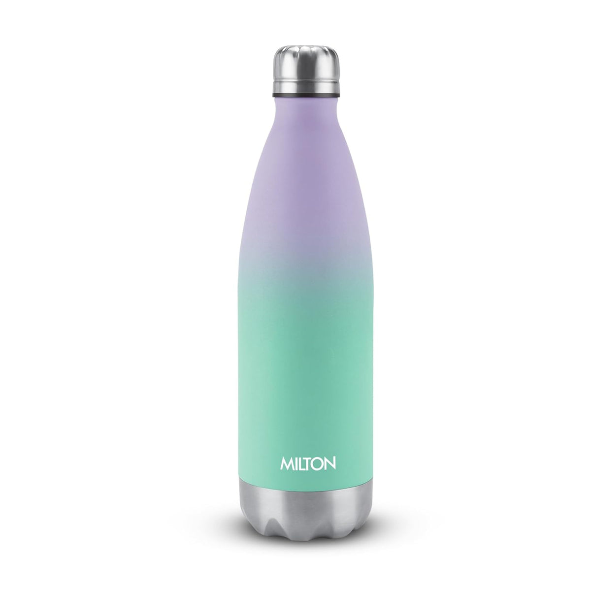 Milton Dewie Duo 1000 Thermosteel Water Bottle 1000 ml, 24 Hr Hot and Cold I Leak Proof Lid, ISI Certified I Vacuum Insulated I for Office, Gym, School I Green Purple