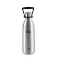 CELLO Swift Stainless Steel Hot and Cold Water Bottle 2000 ml Silver | ISI Certified Spillproof Leakproof Screw Lid Double Wall Vacuum Insulated Thermos Flask Water Bottle for Home Office Gym Travel