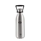 CELLO Swift Stainless Steel Hot and Cold Water Bottle 2000 ml Silver | ISI Certified Spillproof Leakproof Screw Lid Double Wall Vacuum Insulated Thermos Flask Water Bottle for Home Office Gym Travel