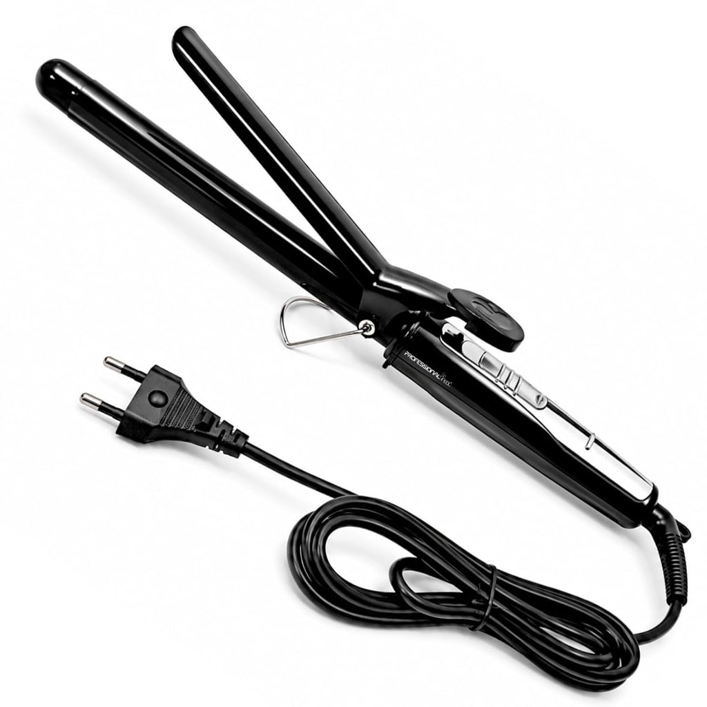 Professional Feel CURLING TONG- (BLACK) Hair Curler with 22MM Ceramic Barrel, Heat Ready Indicator, Comfortable Rubber Grip, Safety Stand and Salon Length Swivel Cord for quick Salon like finish (22mm)