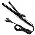 Professional Feel CURLING TONG- (BLACK) Hair Curler with 22MM Ceramic Barrel, Heat Ready Indicator, Comfortable Rubber Grip, Safety Stand and Salon Length Swivel Cord for quick Salon like finish (22mm)