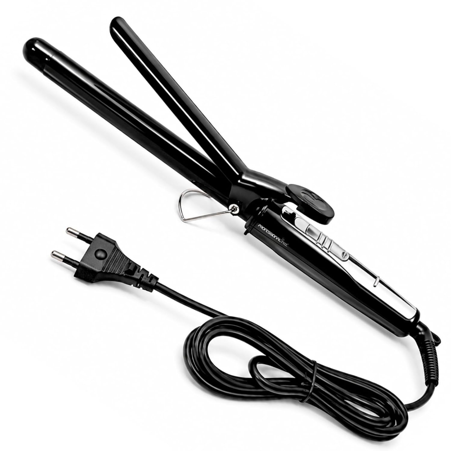 Professional Feel CURLING TONG- (BLACK) Hair Curler with 22MM Ceramic Barrel, Heat Ready Indicator, Comfortable Rubber Grip, Safety Stand and Salon Length Swivel Cord for quick Salon like finish (22mm)