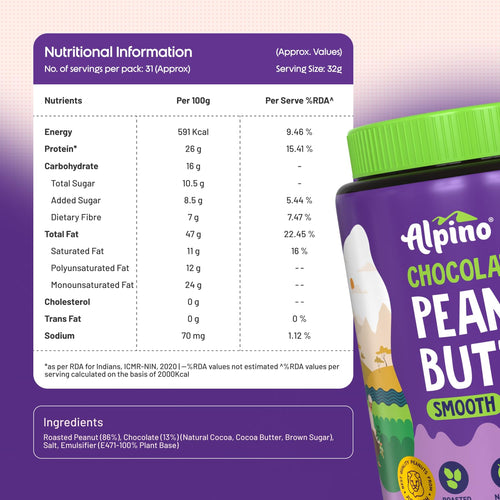 ALPINO Chocolate Peanut Butter Smooth (400 G)