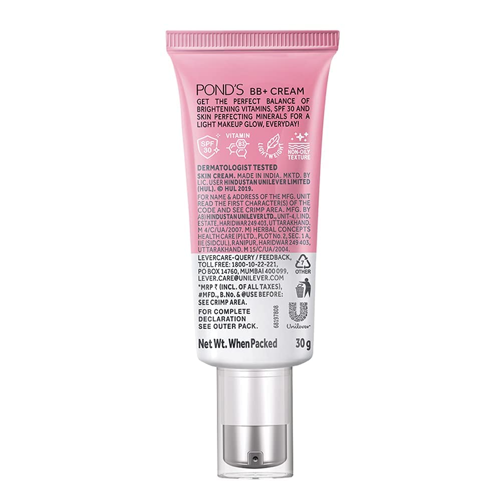 POND'S BB+ Cream|| Instant Spot Coverage + Light Make-up Glow|| Ivory 30g