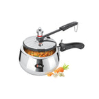 Milton Pro Cook Induction Cookware & Gas Stove Friendly Triply Stainless Steel Curve Pressure Cooker with Inner Lid 2 Litre | Gasket Release System | Hot Plate & Flame Safe | 5 Year Warranty | Silver