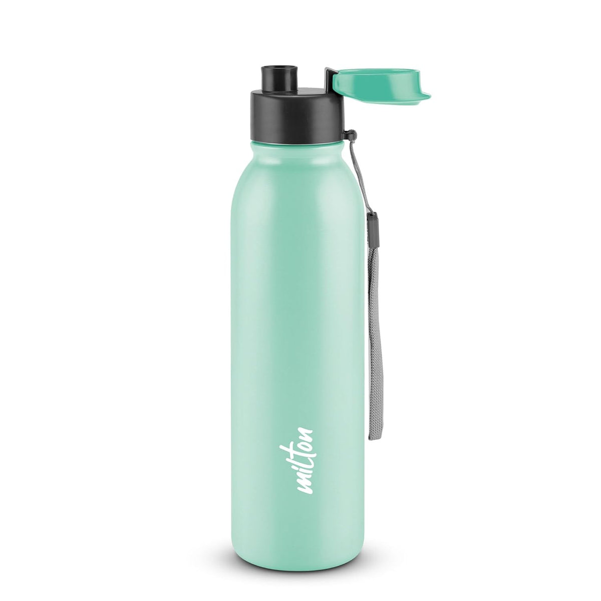 MILTON Caper 1000 Stainless Steel Water Bottle 870 ml, Single Walled, ISI Certified I Leak Proof Lid, Rust Proof I For School, Office, Gym I Mint Green