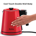 Hawkins Electric Red Kettle 1.2 Litre | 1200W | Cool Touch Body | Auto Cut-Off & Dry-Boil Protection | LED Indicator | Cord Storage | Red (HKT1R)
