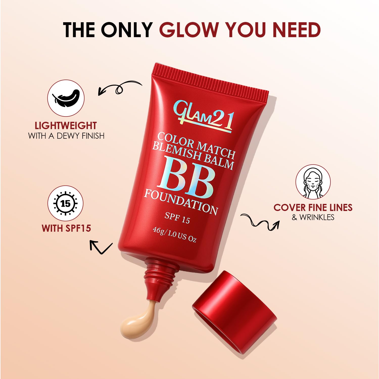 Glam21 Color Match BB Foundation SPF15,46gm