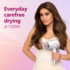 Philips India's No.1 Hair Styling Brand - Foldable Hair Dryer | 1200W | Fast Blow Dry | 2 Heat Settings | ThermoProtect Tech |Travel-Friendly, Quick Dry | Frizz Control For Indian Hair | HP8120