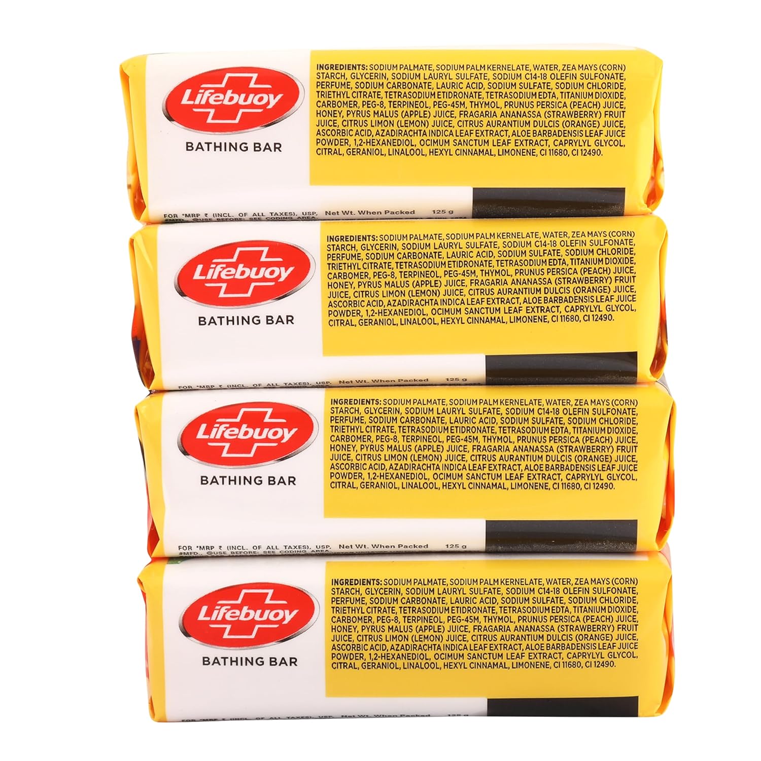 Lifebuoy Lemon & Aloe Fresh Soap, 125 gm (Pack of 4)