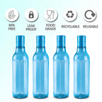 MILTON Prism 1000 Pet Water Bottle Set of 4, 1 Litre Each, Sky Blue | BPA Free | 100% Leak Proof | Office | Gym | Home | Kitchen | Travel | Hiking | Treking