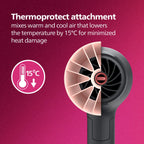 Philips India's No.1 Hair Styling Brand - Foldable Hair Dryer 2100W, 6 HeatxSpeed Settings Cool Shot Advanced Ionic Care Frizz-Free Shine, ThermoProtect Airflower Attachment, For Indian Hair, BHD356