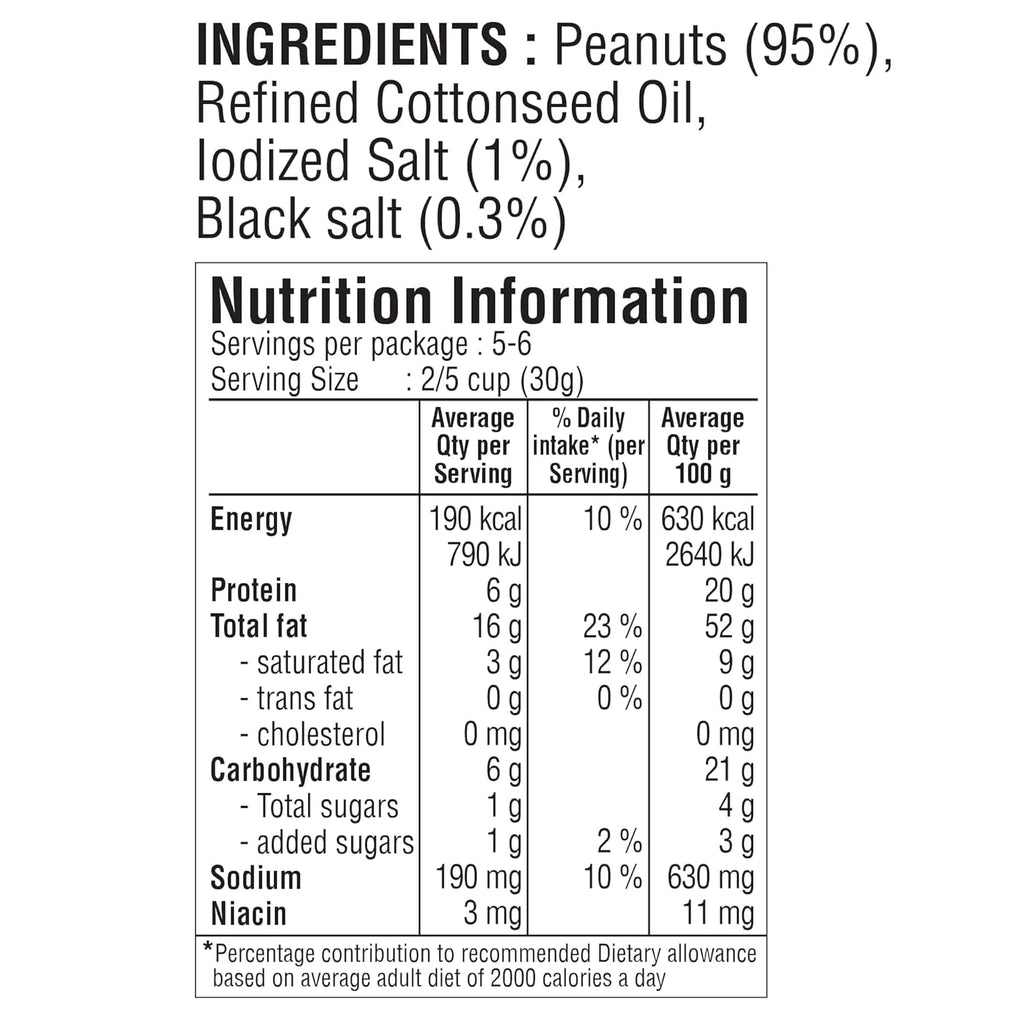 Jabsons Roasted Peanut Classic Salted - 160gm