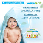 Mamaearth Fruit based Nourishing Clear Bathing Bar Baby Antibacterial Soap with Glycerine,SLS & paraben Free, For 2+ years age Kids | 75g x 5
