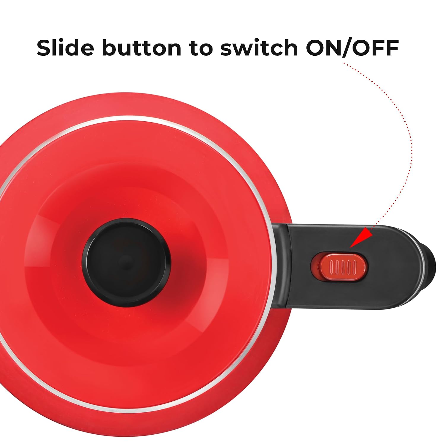 Hawkins Electric Red Kettle 1.2 Litre | 1200W | Cool Touch Body | Auto Cut-Off & Dry-Boil Protection | LED Indicator | Cord Storage | Red (HKT1R)