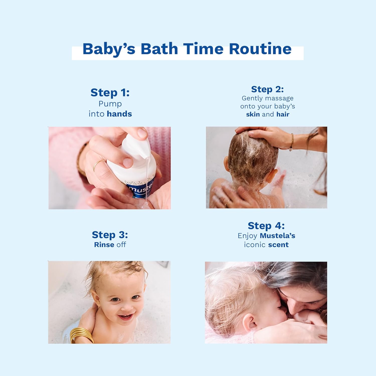 Mustela Baby Body Wash and Shampoo with Avocado 100ml
