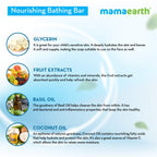Mamaearth Fruit based Nourishing Clear Bathing Bar Baby Antibacterial Soap with Glycerine,SLS & paraben Free, For 2+ years age Kids | 75g x 5