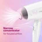Philips India's No.1 Hair Styling Brand - Foldable Hair Dryer | 1200W | Fast Blow Dry | 2 Heat Settings | ThermoProtect Tech |Travel-Friendly, Quick Dry | Frizz Control For Indian Hair | HP8120