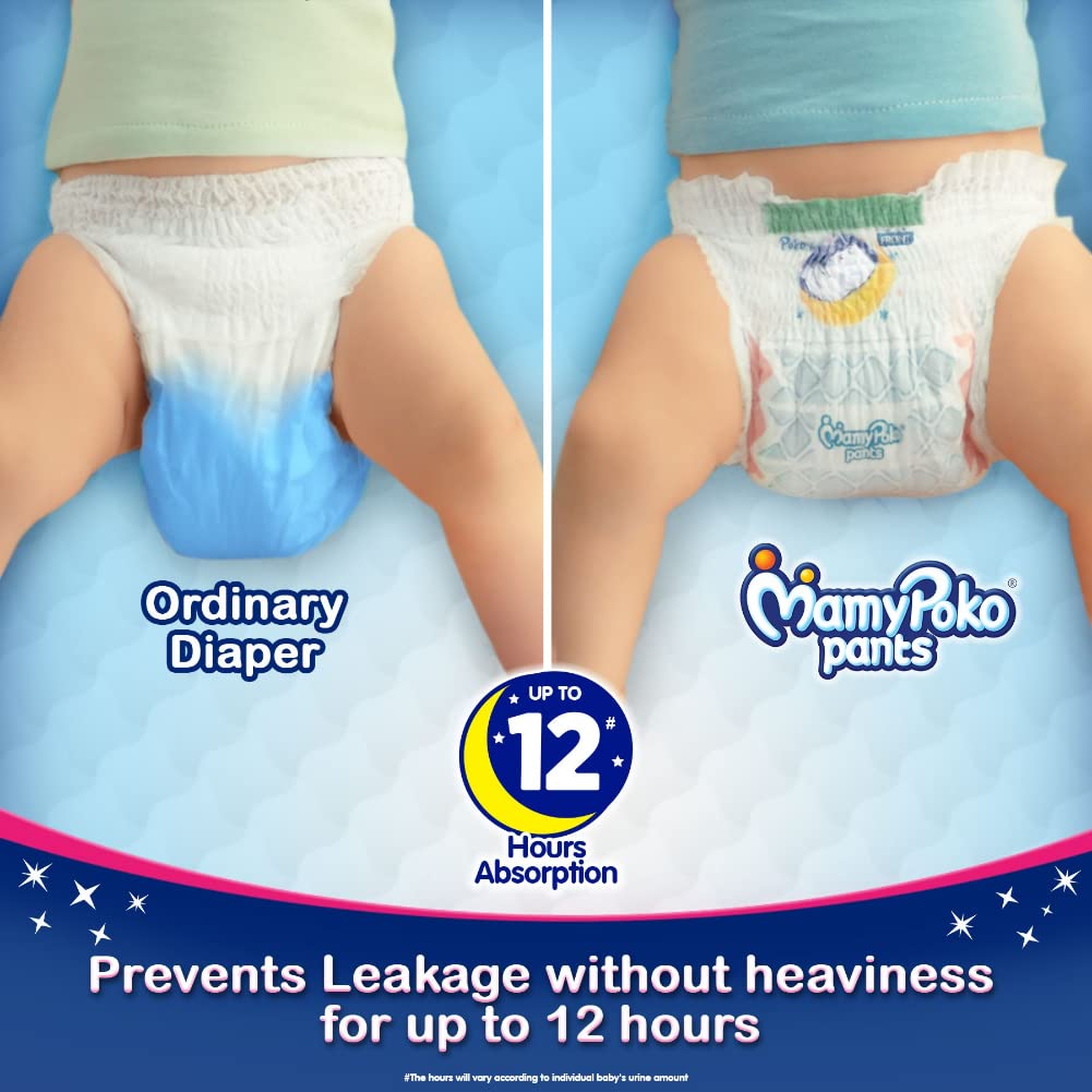 MamyPoko Pants Standard Baby Diapers, Medium (M), 32 Count, 7-12 kg