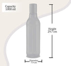 MILTON Prism 1000 Pet Water Bottle Set of 4, 1 Litre Each, Sky Blue | BPA Free | 100% Leak Proof | Office | Gym | Home | Kitchen | Travel | Hiking | Treking