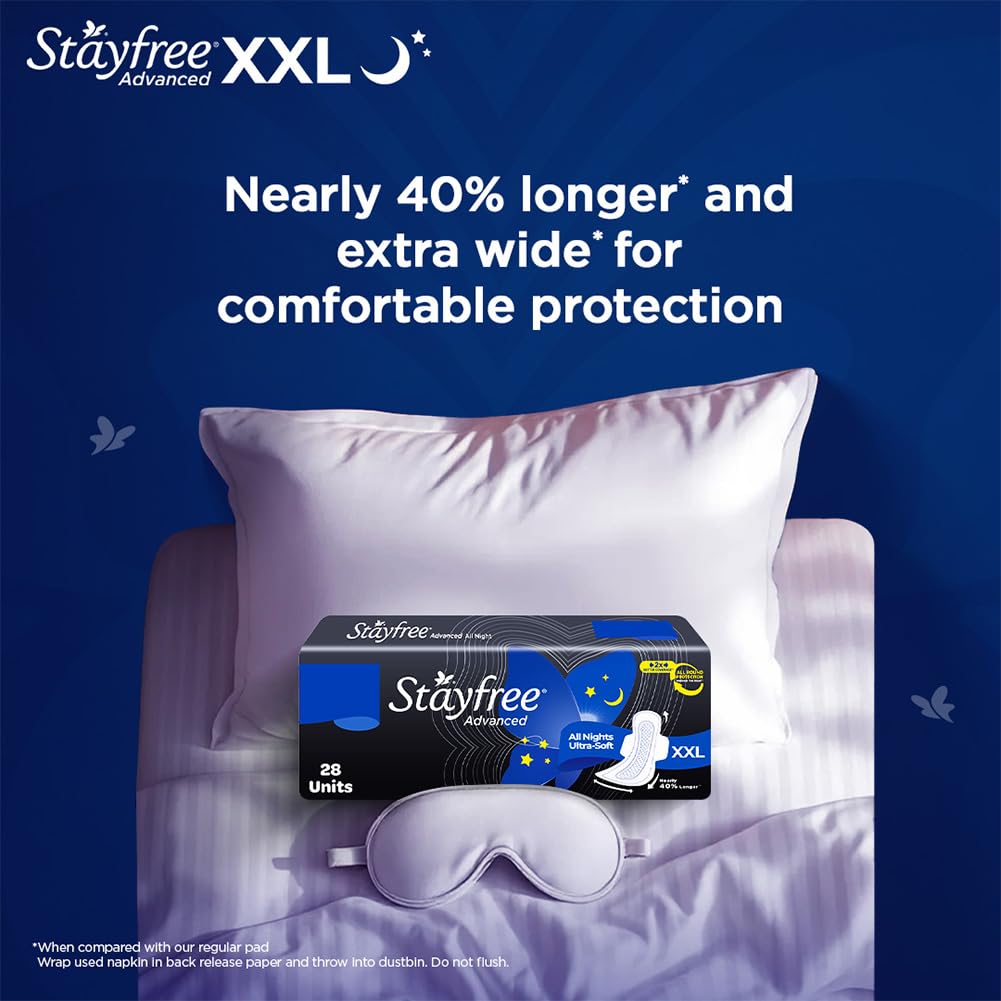 Stayfree Advanced Xxl|Combo Packs 84 Pads|All Night Ultra Comfort Sanitary Pads Women