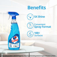 Colin Glass and Surface Cleaner Liquid Spray - 500 ml x 3 (Pack of 3)| India's #1 All-Purpose Glass Cleaner for Car, Kitchen and Home Surfaces | Multi...