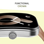boAt Wave Sigma 3 Curv Smartwatch with 2.01” (5.33 cm) Immersive Curved Display, Metallic Finish, Functional Crown, BT Calling, Sleep, Stress, Heart Rate & SpO2 Monitoring, SOS, IP68(Timber Brown)