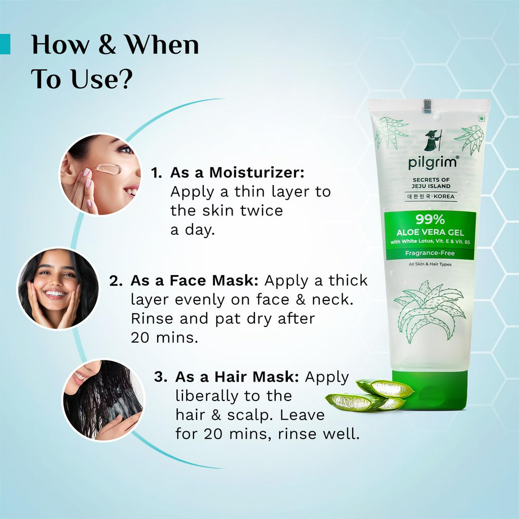 PILGRIM Korean 99% Pure Aloe Vera Gel 200ml