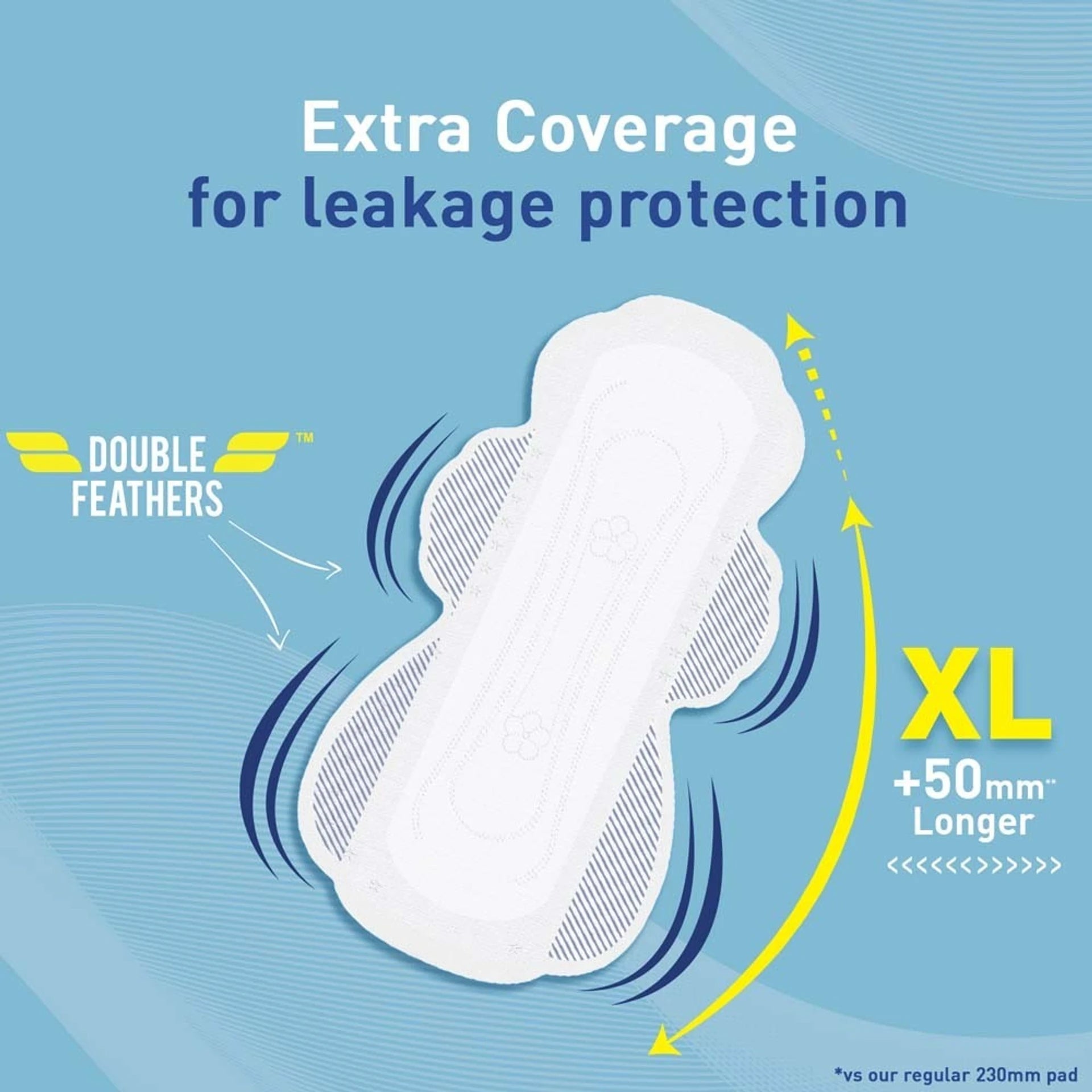 Paree Ultra Thinz Soft & Rash Free Double Feathers XL Pads Sanitary Pad (Pack of 50)