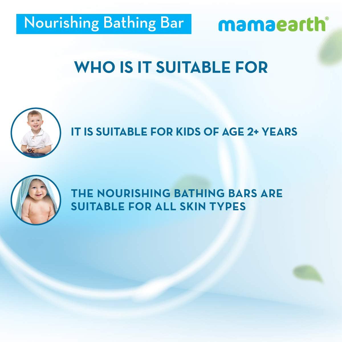 Mamaearth Fruit based Nourishing Clear Bathing Bar Baby Antibacterial Soap with Glycerine,SLS & paraben Free, For 2+ years age Kids | 75g x 5