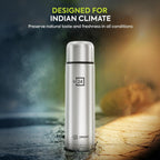 Stainless Steel Water Bottle Flamingo Silver 1000ml