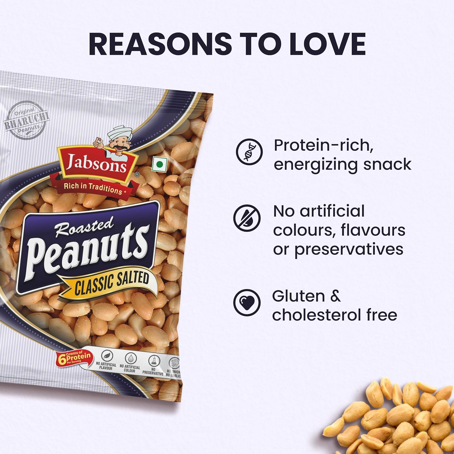 Jabsons Roasted Peanut Classic Salted - 160gm